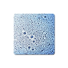 Drop Water Background Macro Splash Rain Drink Square Magnet by Wegoenart