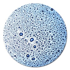 Drop Water Background Macro Splash Rain Drink Magnet 5  (round) by Wegoenart