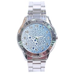 Drop Water Background Macro Splash Rain Drink Stainless Steel Analogue Watch by Wegoenart