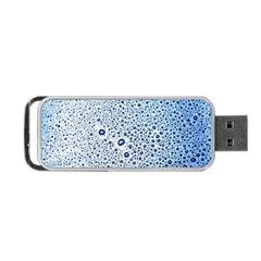 Drop Water Background Macro Splash Rain Drink Portable Usb Flash (two Sides) by Wegoenart