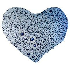 Drop Water Background Macro Splash Rain Drink Large 19  Premium Heart Shape Cushions by Wegoenart