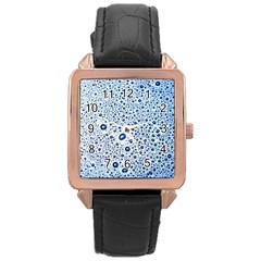 Drop Water Background Macro Splash Rain Drink Rose Gold Leather Watch  by Wegoenart