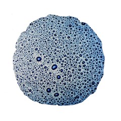 Drop Water Background Macro Splash Rain Drink Standard 15  Premium Flano Round Cushions by Wegoenart