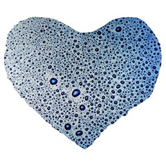 Drop Water Background Macro Splash Rain Drink Large 19  Premium Flano Heart Shape Cushions by Wegoenart