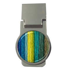 Line Rope Fiber Close Up Multicoloured Background Money Clips (round)  by Wegoenart