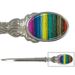 Line Rope Fiber Close Up Multicoloured Background Letter Opener by Wegoenart