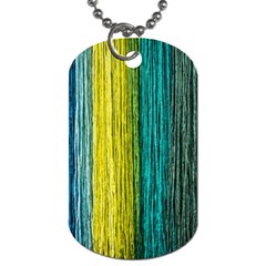 Line Rope Fiber Close Up Multicoloured Background Dog Tag (two Sides) by Wegoenart