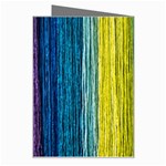 Line Rope Fiber Close Up Multicoloured Background Greeting Card Right