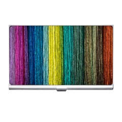 Line Rope Fiber Close Up Multicoloured Background Business Card Holder by Wegoenart