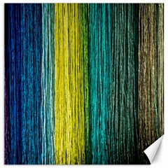 Line Rope Fiber Close Up Multicoloured Background Canvas 16  X 16 