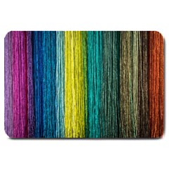 Line Rope Fiber Close Up Multicoloured Background Large Doormat by Wegoenart