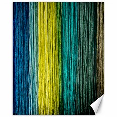 Line Rope Fiber Close Up Multicoloured Background Canvas 11  X 14  by Wegoenart