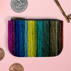 Line Rope Fiber Close Up Multicoloured Background Mini Coin Purse by Wegoenart