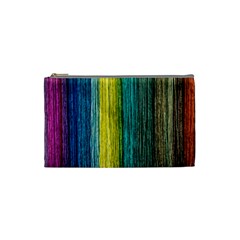 Line Rope Fiber Close Up Multicoloured Background Cosmetic Bag (small) by Wegoenart