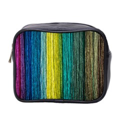 Line Rope Fiber Close Up Multicoloured Background Mini Toiletries Bag (two Sides) by Wegoenart