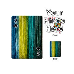 Line Rope Fiber Close Up Multicoloured Background Playing Cards 54 Designs (mini) by Wegoenart