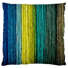 Line Rope Fiber Close Up Multicoloured Background Large Cushion Case (two Sides) by Wegoenart