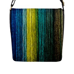 Line Rope Fiber Close Up Multicoloured Background Flap Closure Messenger Bag (l) by Wegoenart