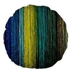 Line Rope Fiber Close Up Multicoloured Background Large 18  Premium Flano Round Cushions by Wegoenart