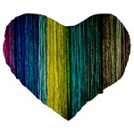 Line Rope Fiber Close Up Multicoloured Background Large 19  Premium Flano Heart Shape Cushions Front