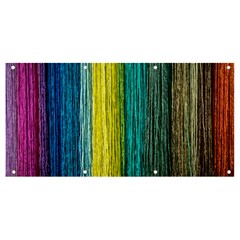 Line Rope Fiber Close Up Multicoloured Background Banner And Sign 8  X 4  by Wegoenart