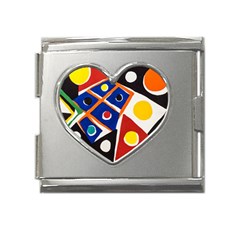 Pattern And Decoration Revisited At The East Side Galleries Mega Link Heart Italian Charm (18mm) by Wegoenart