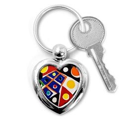 Pattern And Decoration Revisited At The East Side Galleries Key Chain (heart) by Wegoenart