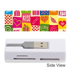 Multicolored Gift Wrap Decor Love Colorful Hearts I Love You Memory Card Reader (stick) by Wegoenart