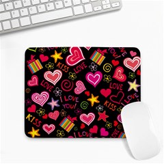 Multicolored Wallpaper, Love Vector Hearts Background Romantic Small Mousepad by Wegoenart