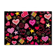 Multicolored Wallpaper, Love Vector Hearts Background Romantic Sticker A4 (100 Pack) by Wegoenart