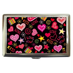 Multicolored Wallpaper, Love Vector Hearts Background Romantic Cigarette Money Case by Wegoenart