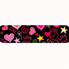 Multicolored Wallpaper, Love Vector Hearts Background Romantic Large Bar Mat by Wegoenart