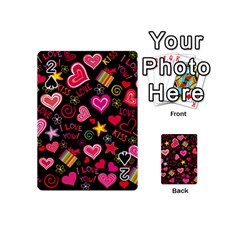 Multicolored Wallpaper, Love Vector Hearts Background Romantic Playing Cards 54 Designs (mini) by Wegoenart