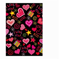 Multicolored Wallpaper, Love Vector Hearts Background Romantic Small Garden Flag (two Sides) by Wegoenart