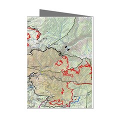 Misc Map Wallpaper Mini Greeting Cards (pkg Of 8)