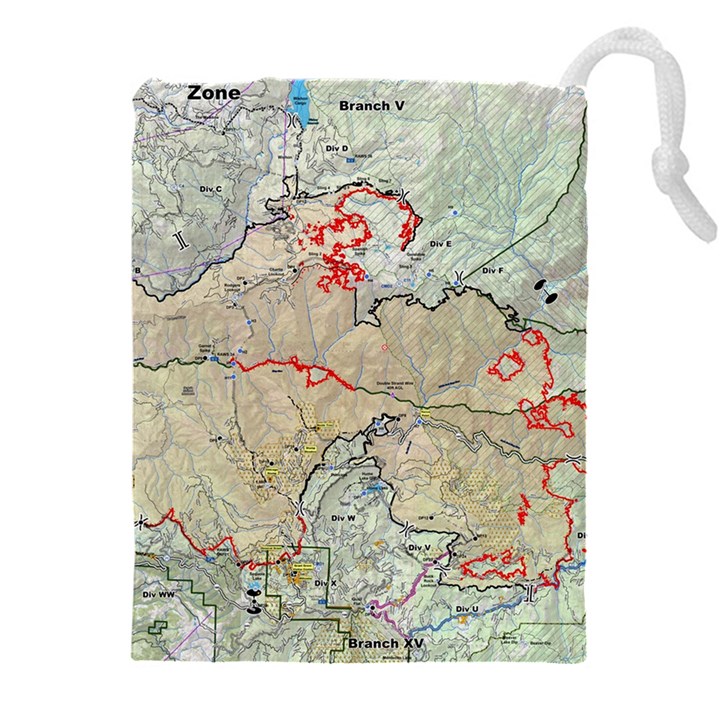 Misc Map Wallpaper Drawstring Pouch (4XL)