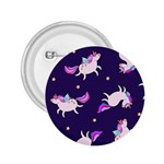 Fantasy Fat Unicorn Horse-pattern Fabric Design 2.25  Buttons Front