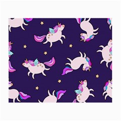 Fantasy Fat Unicorn Horse-pattern Fabric Design Small Glasses Cloth by Wegoenart