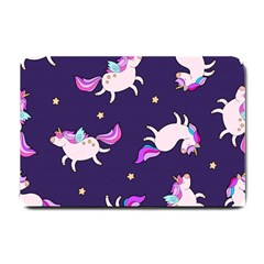 Fantasy Fat Unicorn Horse-pattern Fabric Design Small Doormat by Wegoenart