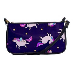 Fantasy Fat Unicorn Horse-pattern Fabric Design Shoulder Clutch Bag by Wegoenart