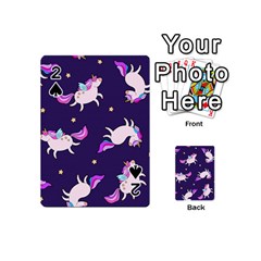 Fantasy Fat Unicorn Horse-pattern Fabric Design Playing Cards 54 Designs (mini) by Wegoenart