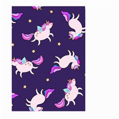 Fantasy Fat Unicorn Horse-pattern Fabric Design Large Garden Flag (two Sides) by Wegoenart