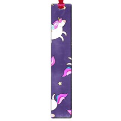 Fantasy Fat Unicorn Horse-pattern Fabric Design Large Book Marks by Wegoenart