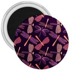 Dragonfly Pattern Design 3  Magnets by Wegoenart