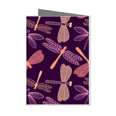 Dragonfly Pattern Design Mini Greeting Cards (pkg Of 8)