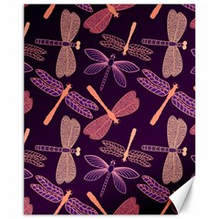 Dragonfly Pattern Design Canvas 11  X 14  by Wegoenart