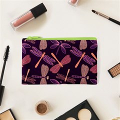 Dragonfly Pattern Design Cosmetic Bag (xs) by Wegoenart