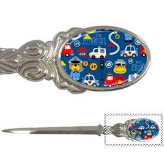 Car Cars Seamless Pattern Vector Rescue Team Cartoon Letter Opener by Wegoenart