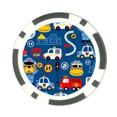 Car Cars Seamless Pattern Vector Rescue Team Cartoon Poker Chip Card Guard by Wegoenart