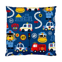 Car Cars Seamless Pattern Vector Rescue Team Cartoon Standard Cushion Case (two Sides)